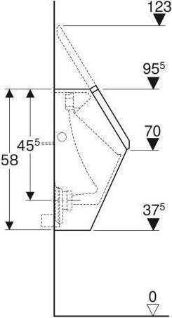 Immagine prodotto Geberit Keramag / Orinatoio Renova Plan con coperchio e fissaggio bianco 235120000