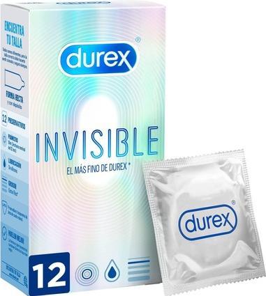 Actual product image Durex Invisible Extra Fine 12 Units (12 pcs.)