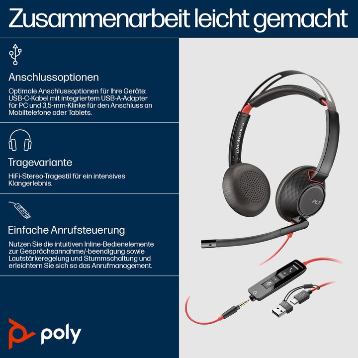 Actual product image Poly Blackwire C5220 (Cable, USB-A)