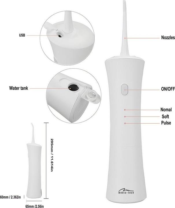 Actual product image Media-Tech DENTAL FLOSSJET MT6528