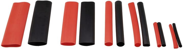 Image du produit Chilitec Kit de gaines thermorétractables 142 pièces adhésives noir/rouge Taux de rétraction 3:1 (1 x)