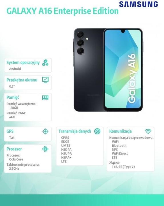 Productafbeelding Samsung Smartphone Galaxy A16 4/128GB Black (128 GB, Zwart, 6.70", Hybride dubbele SIM, 50 Mpx, 4G)
