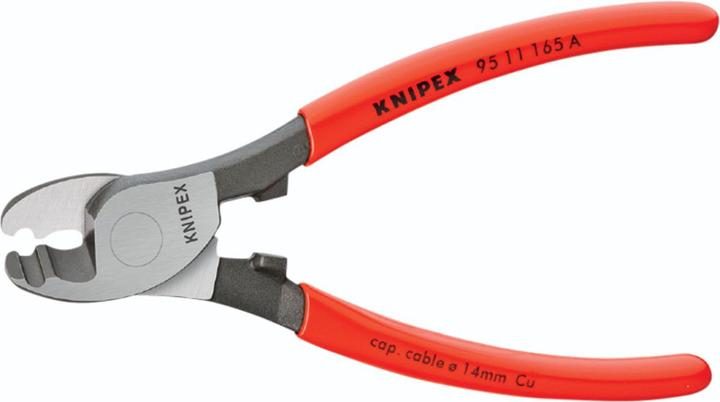 Knipex Kabelsaks til kobber kabler med isoleret håndtag (165 mm)