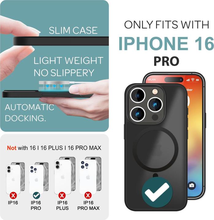 Actual product image Nalia Matte hybrid case with MagSafe function (Apple iPhone 16 Pro)
