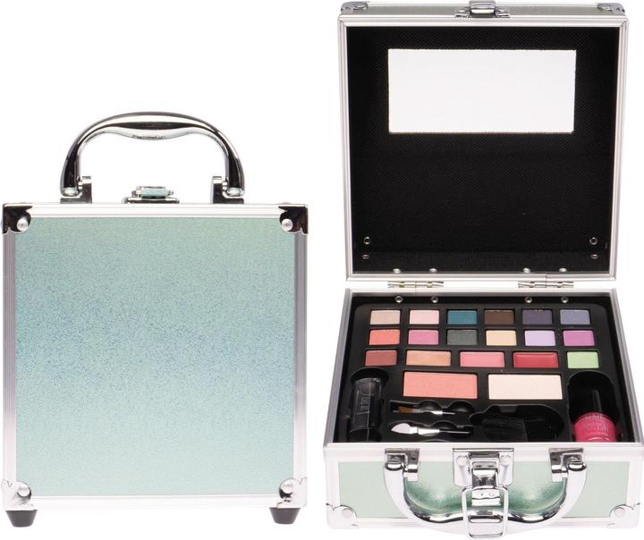 Treffina Kosmetikkoffer Grün-Silber mini