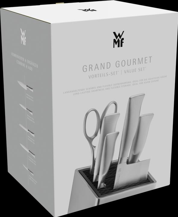 Actual product image WMF Grand Gourmet Asia Knife Block with Knife Set 6 pieces, Made in Germany
