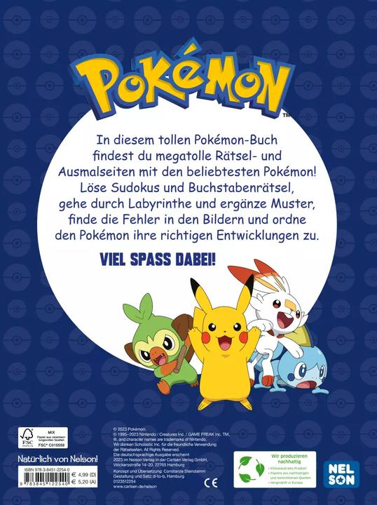 Produktbild Pokémon: Mein grosses Rätselbuch (Deutsch, 2023)
