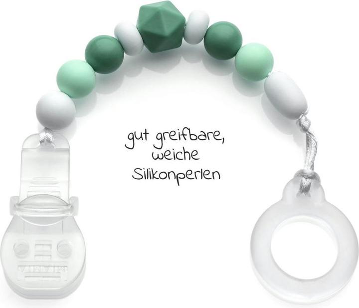 Immagine prodotto MiaMia Catene ciuccio Catena ciuccio con perline in silicone e anello in gomma incluso. (2 x)