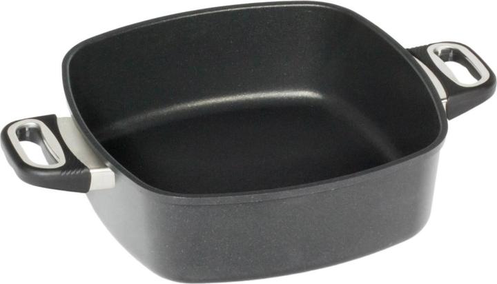 AMT Padella angolare a induzione 28 x 28 cm Haltezza 9 cm (I-E289) (28 cm, Padella per friggere, Alluminio)