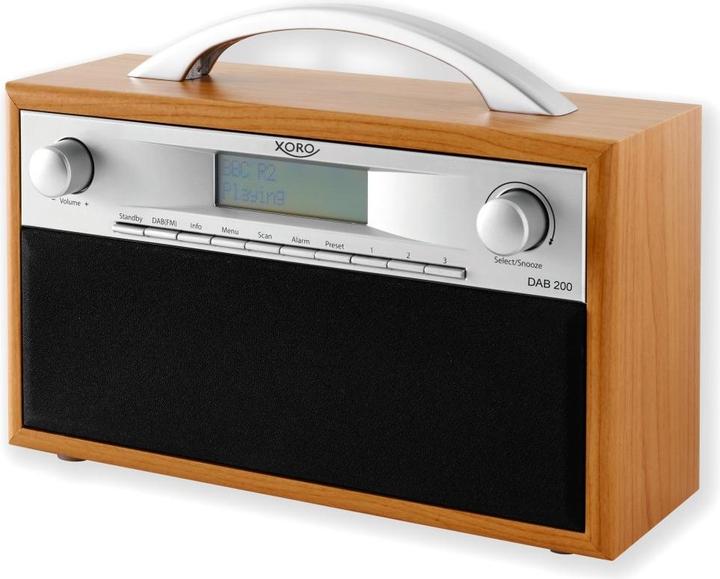 Xoro DAB 200 Portable Digital Noir - Gris - Radio en bois (FM, DAB+ DAB)