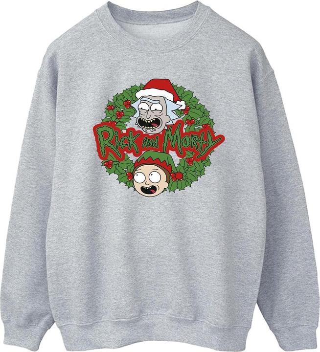 Immagine prodotto Rick And Morty Christmas Wreath Felpa Uomo (S)