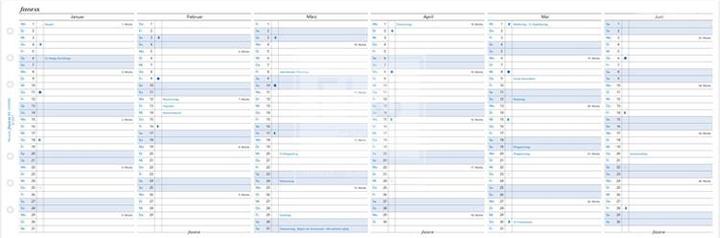 Actual product image Filofax PE ANNUAL PLAN 2026 VERTICAL (No binding, German)