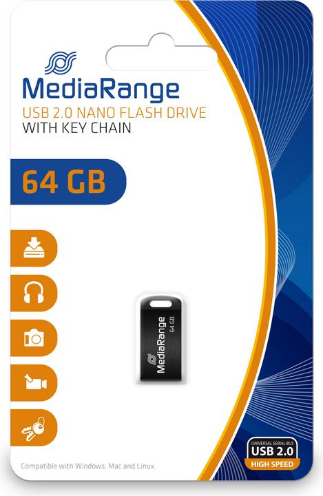 Actual product image MediaRange Nano USB flash drive (64 GB, USB-A)