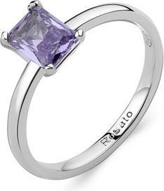 Rosato Minimalist silver ring with purple zircon Allegra RZAL061 - Circuit: 52 mm (52)