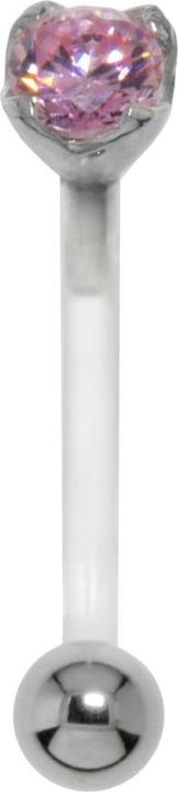 Produktbild Bijouteria Bauchpiercing (Bioplast, Chirurgenstahl 316L, Silber 925, Zirkonia)