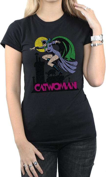Image du produit - T-shirt CATWOMAN CRACKLE LOGO - Femme (XL)
