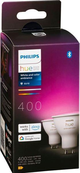 Actual product image Philips Hue 4.2W GU10 2P (GU10, 4.20 W, 400 lm, 2 x, E)
