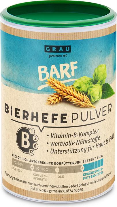 Produktbild Grau Hunde-Nahrungsergänzung BARF Bierhefe, 150 g (Adult, 1 Stk., 188 g)