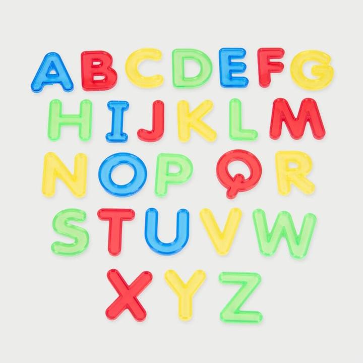 Actual product image TickiT Set of 26 colored, semi-transparent acrylic capital letters