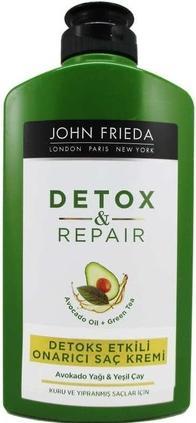 Actual product image John Frieda Detox & Repair Conditioner 250ml Hydrating and Smoothing for Dry Stressed and Damaged Hair with Avoc (250 ml)
