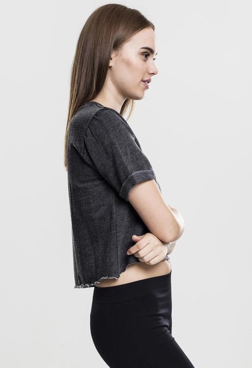 Immagine prodotto Urban Classics Girocollo a maniche corte cropped burnout da donna (S)