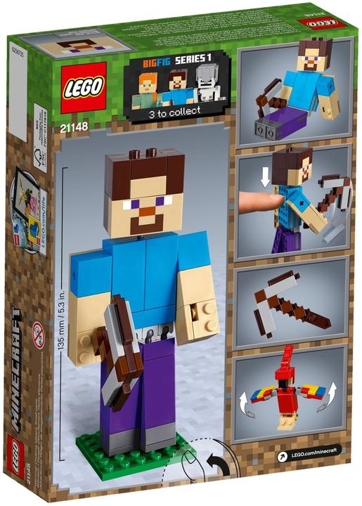 Image du produit LEGO Steve avec un perroquet (21148, LEGO Minecraft)
