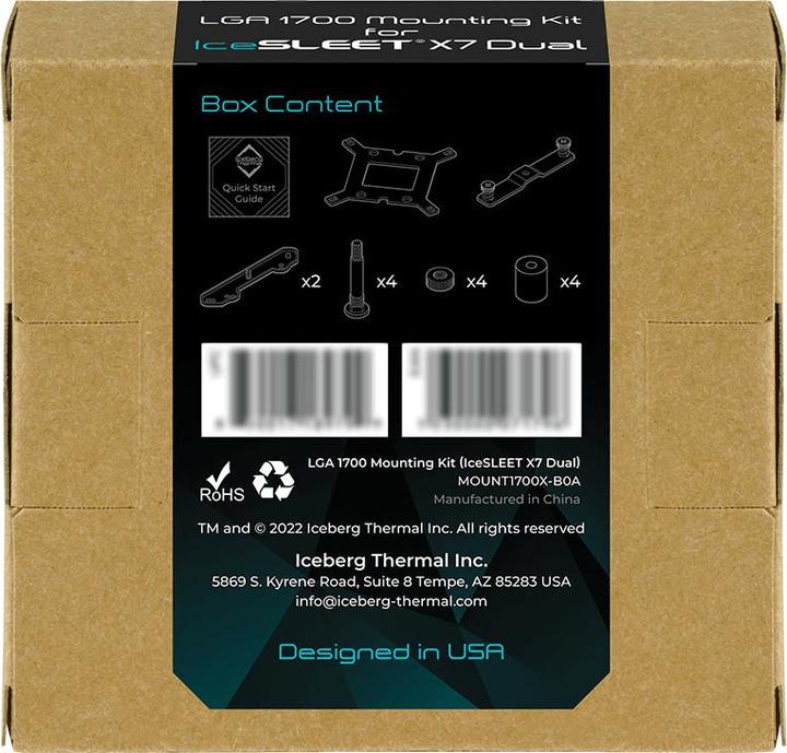 Actual product image Iceberg Thermal LGA 1700 Kit IceSLEET x7 Dual