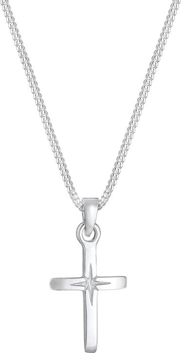 Elli Halskette Kreuz Symbol Anhänger Religion 925 Sterling Silber (925 Sterling Silber, 45 cm)