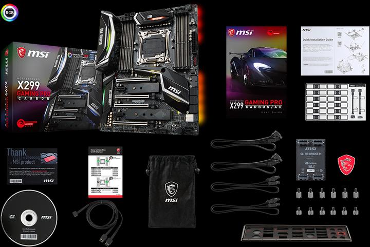 MSI X299 Gaming Pro Carbon Ac (LGA 2066, Intel X299, ATX)
