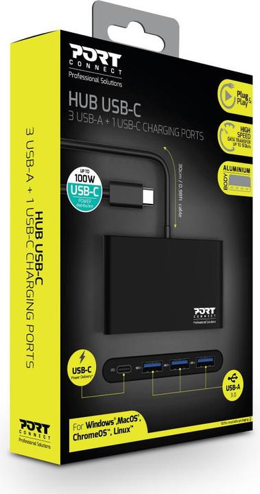 Immagine prodotto Port Designs Hub USB-C (USB-C, 3 Porti)
