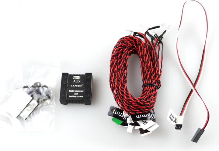 Amewi LED Flugzeug Lichtsystem mit Kontrolleinheit