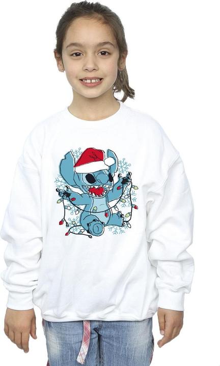 Produktbild Disney Lilo And Stitch Christmas Lights Sketch Sweatshirt Mädchen (140, 146)