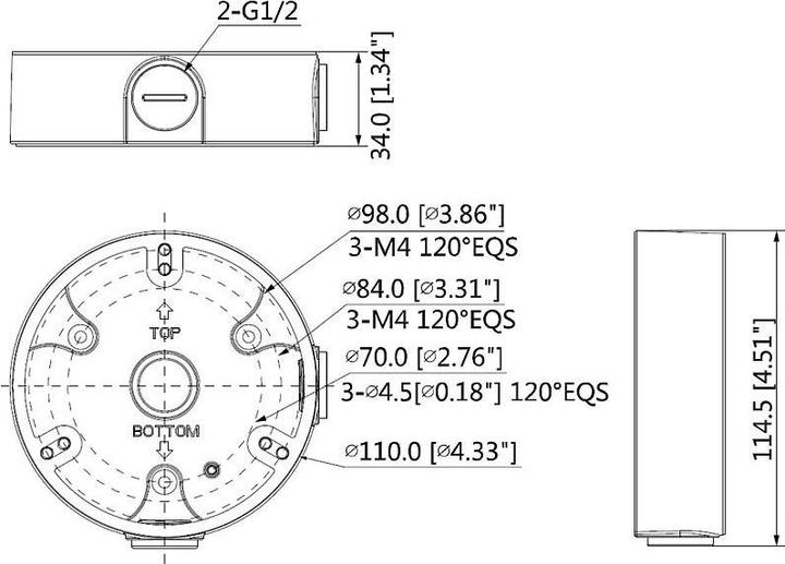 Image du produit Dahua PFA136 Boîte de jonction (Kit de montage)