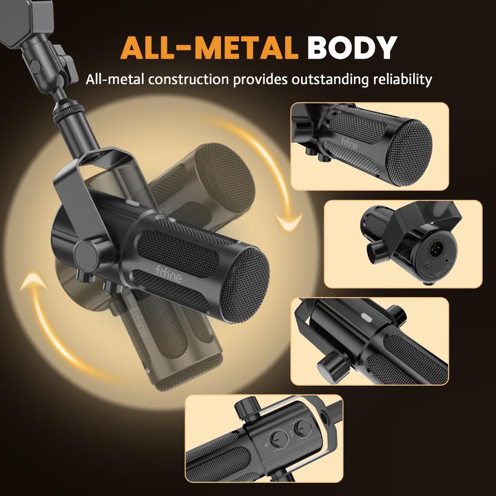 Actual product image Fifine Tank6 Dynamic Microphone