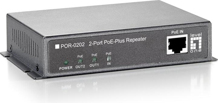 LevelOne POR-0202 Ripetitore PoE-Plus a 2 porte
