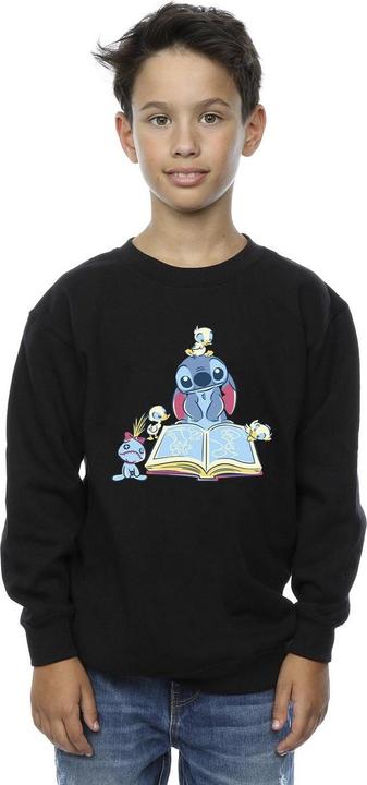 Actual product image Disney Boys Lilo & Stitch Reading A Book Sweatshirt (116)