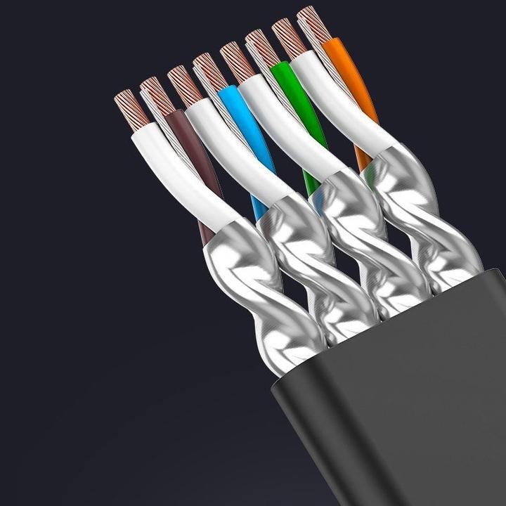 Produktbild Ugreen NW106 Ethernet RJ45 Plochý síťový kabel, Cat.7, STP, 3m (černý) (STP, CAT7, 3 m)