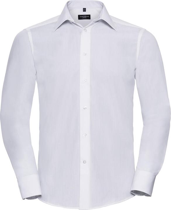 Actual product image Russell Mens Poplin Easy-Care Tailored Long-Sleeved Shirt (S)