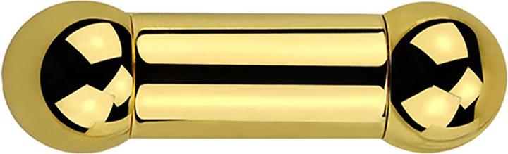 Star Piercing Barbell Innengewinde vergoldet mit zwei Kugeln (Chirurgenstahl 316L)