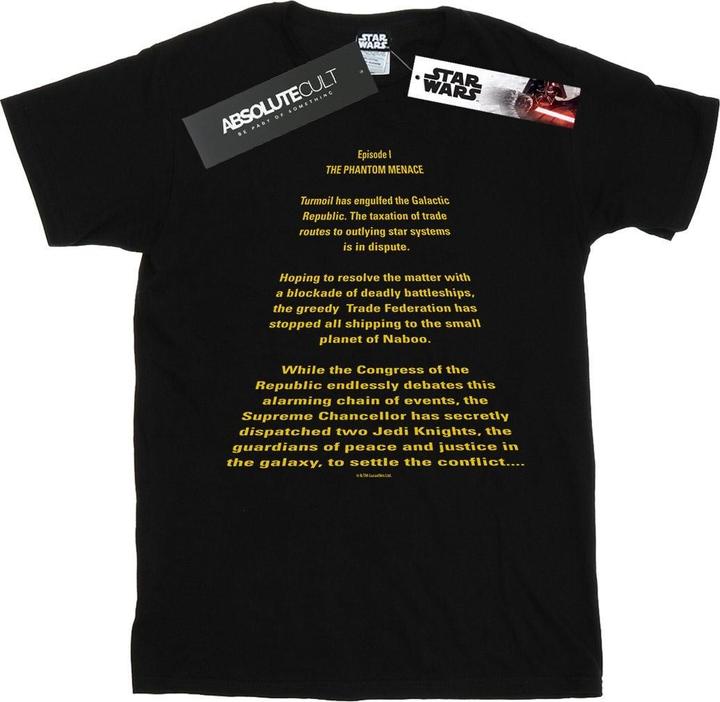 Star Wars The Phantom Menace Opening Crawl TShirt (XL)