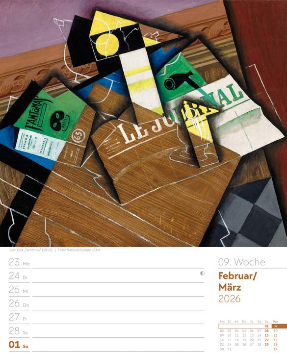 Produktbild Kunstwelt - Impressionismus und Klassische Moderne - Wochenplaner Kalender 2026 (25 x 33 cm, Harter Einband, Deutsch)