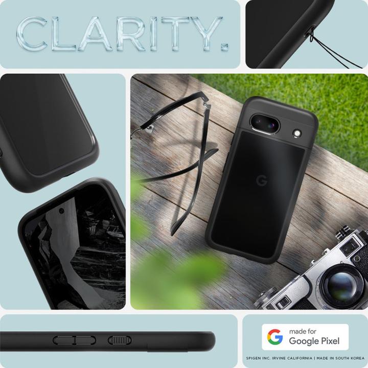 Actual product image Spigen Ultra Hybrid Google Pixel 8a czarny/black ACS07262 (Google Pixel 8)