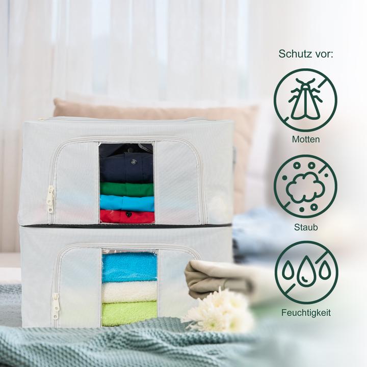 Image du produit Relaxdays 2x sac de rangement (40 x 30 x 20 cm, 24 l)