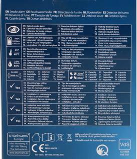 Image du produit Smartwares Détecteur de fumée RM520, pile de 10 ans incluse