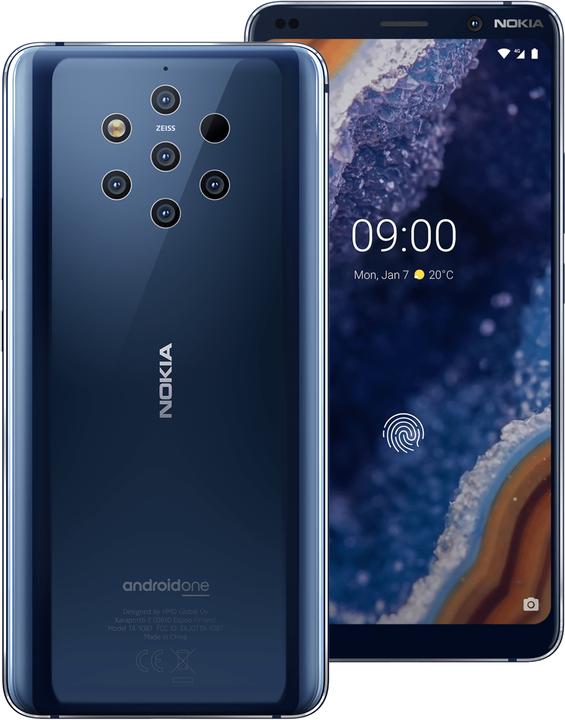 Actual product image Nokia 9 Pure View (128 GB, Midnight Blue, 5.99", Dual SIM, 12 Mpx, 4G)