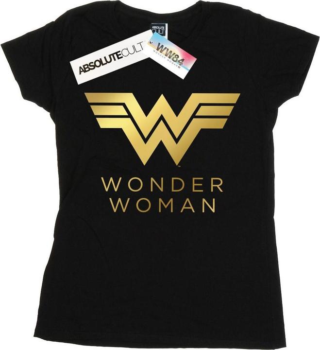 Actual product image Womens/Ladies Wonder Woman 84 Golden Logo Cotton T-Shirt (L)