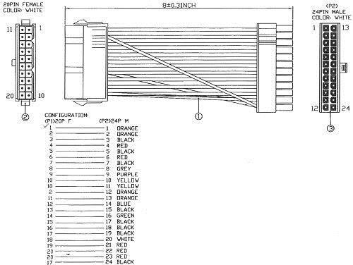 Actual product image InLine Power adapter 20-pin to 24-pin