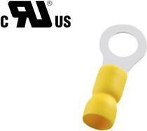 Actual product image RND Electronics Ring cable lug, yellow, 4.3mm, 6mm², pack of 100 pieces