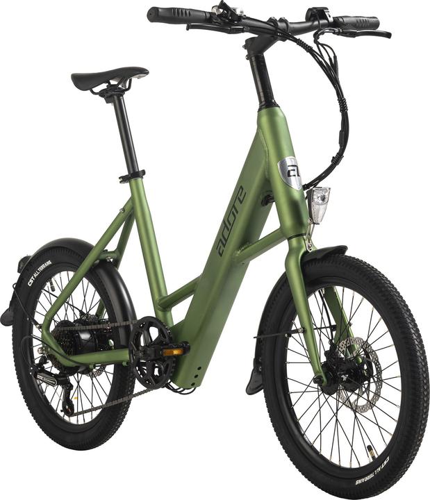 Produktbild Adore E-Citybike 20" Alu Kompaktfahrrad C-200 Compact Bike Heckmotor 45NM / 10,4Ah Metallic-Grün (42 cm)