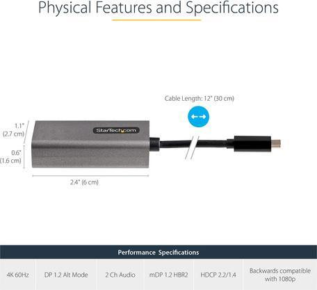 Image du produit StarTech Adaptateur USB C vers mDP (USB-C, 30.60 cm)